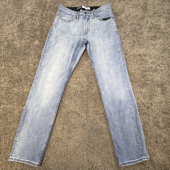 Old Navy Men's Slim Fit Straight Leg Light Blue Stretch Comfort Jeans - Picture 1 of 10